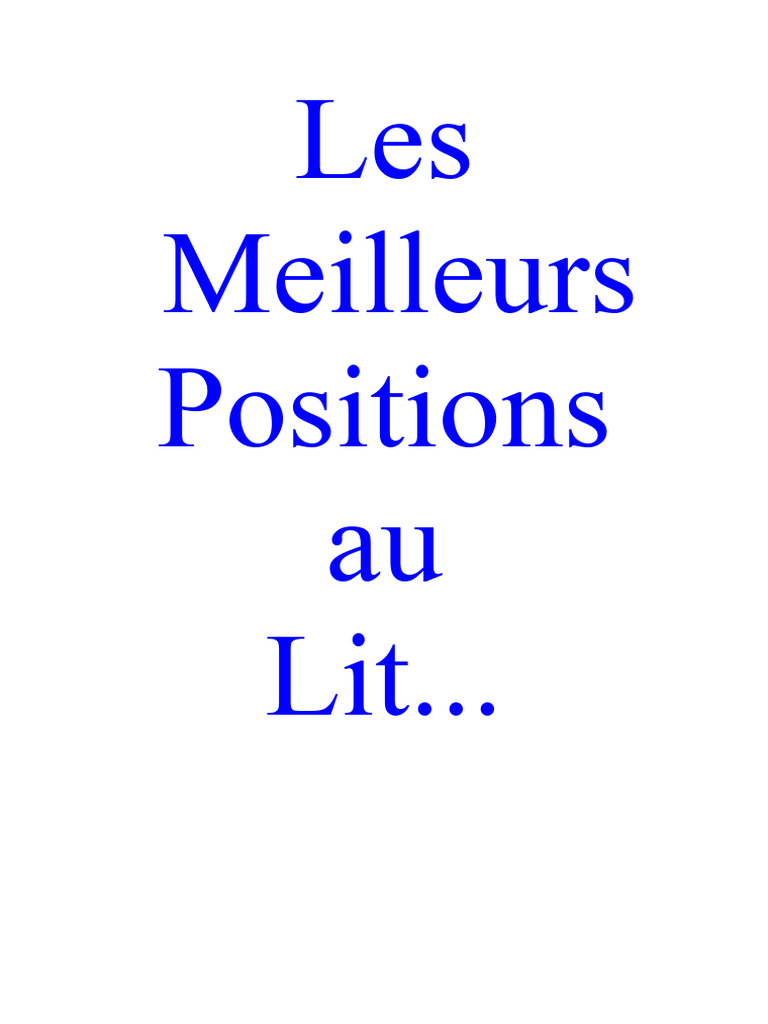 44 Positions Au Lit1 | PDF