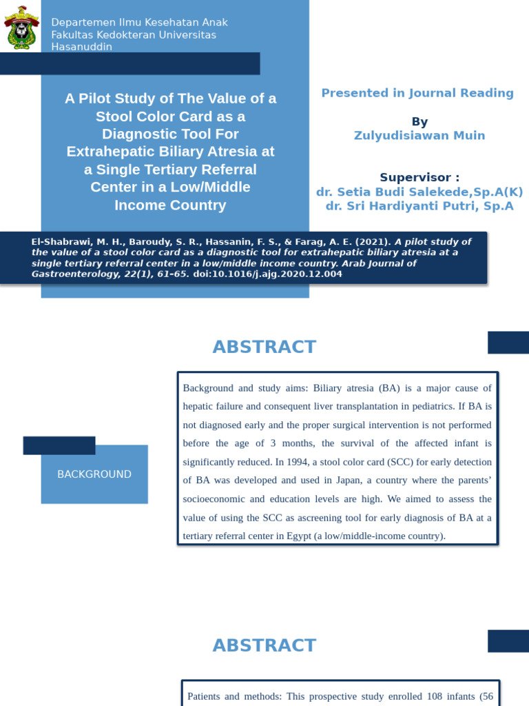 Stool Color Card for Biliary Atresia Diagnosis | PDF | Medical ...