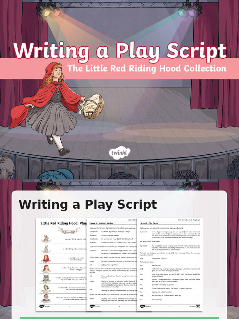 t2 or 533 Writing A Play Script The Little Red Riding Hood Collection ...