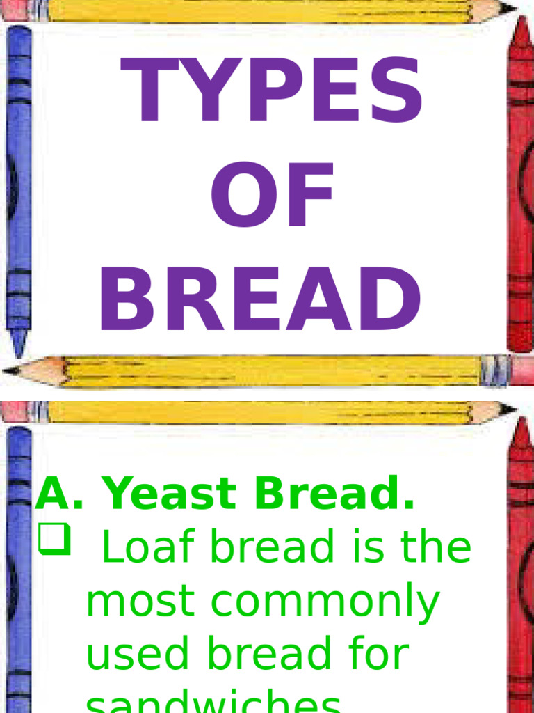 Types of Bread for Sandwiches | PDF