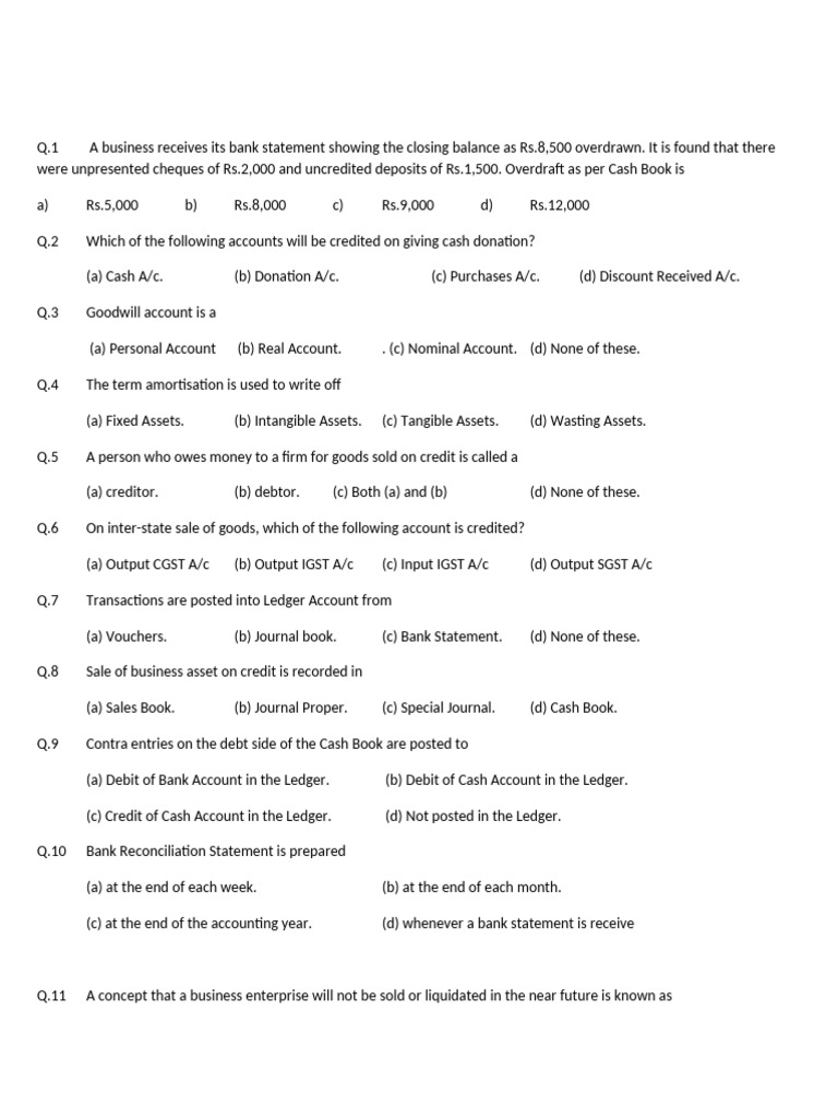 Accounting Questions and Solutions Guide | PDF | Debits And Credits | Money