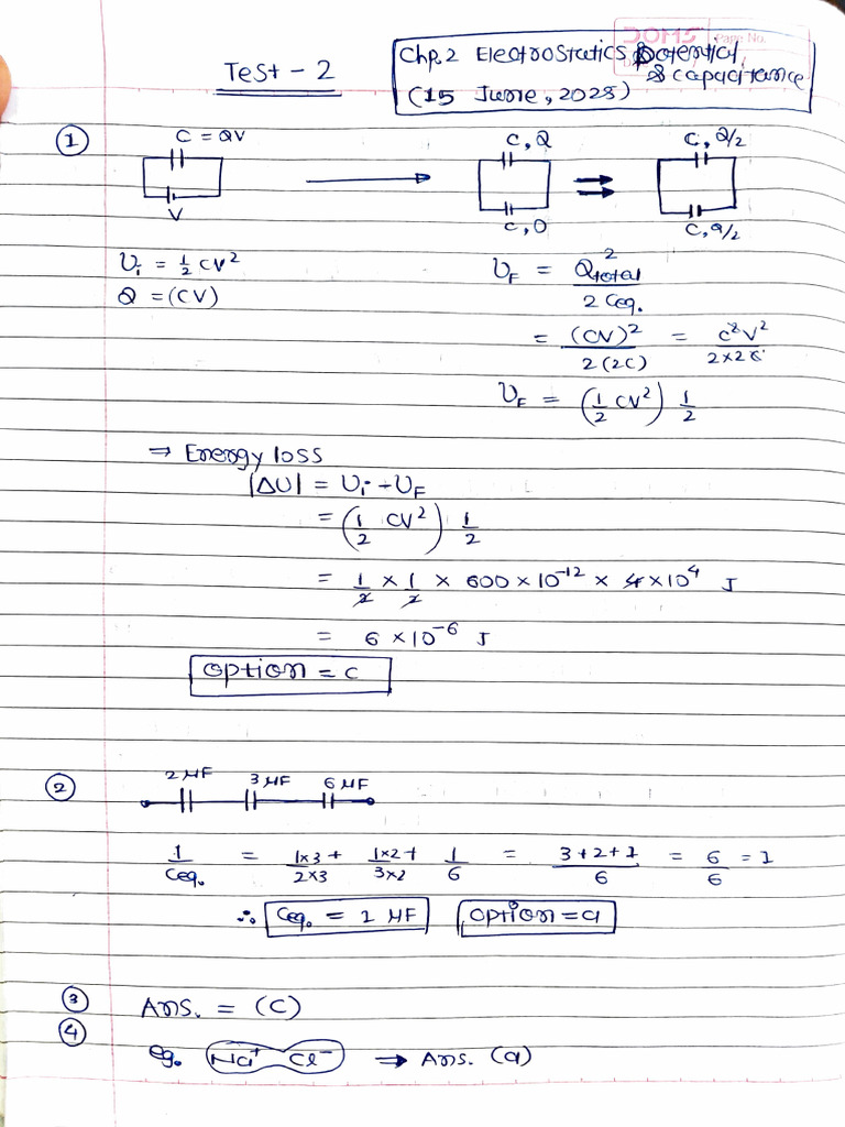 Test 2 Solutions | PDF