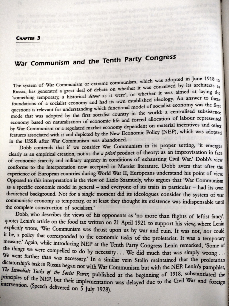War Communism and The Tenth Party Congress | PDF | Vladimir Lenin ...