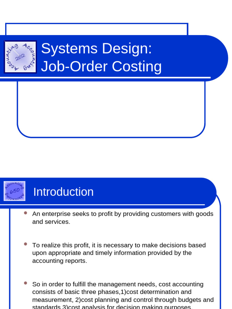 Job Order Costing | PDF | Cost Accounting | Cost