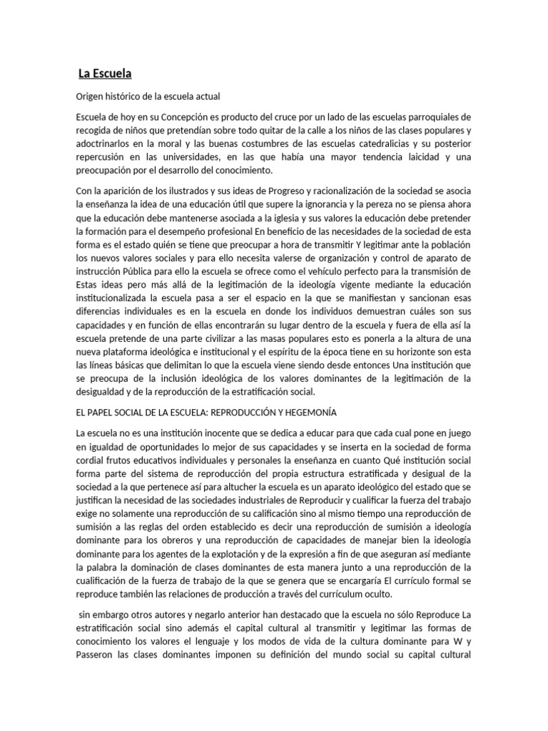 Historia y Función de la Escuela Moderna | PDF | Enseñando | Evaluación