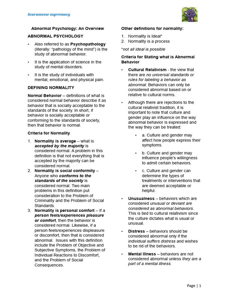 Ab Psy Reviewer Lesson 1 4 | PDF | Diagnostic And Statistical Manual Of ...