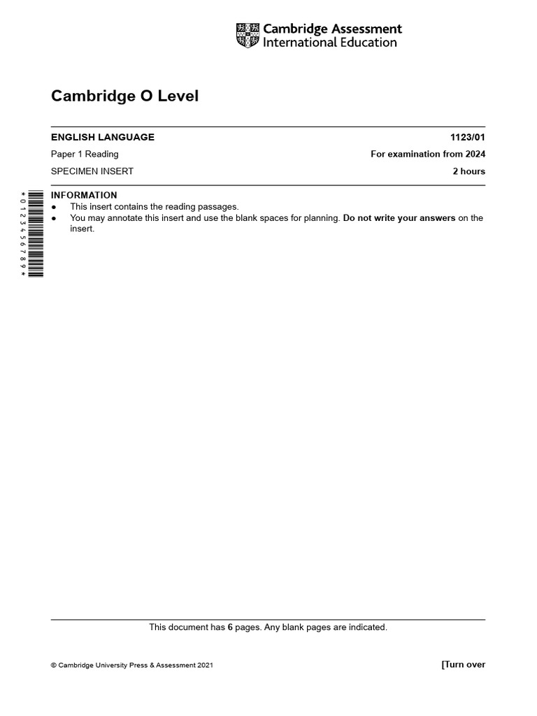 2024 Paper 1 Specimen Insert | PDF | Sequoia Sempervirens | Trees
