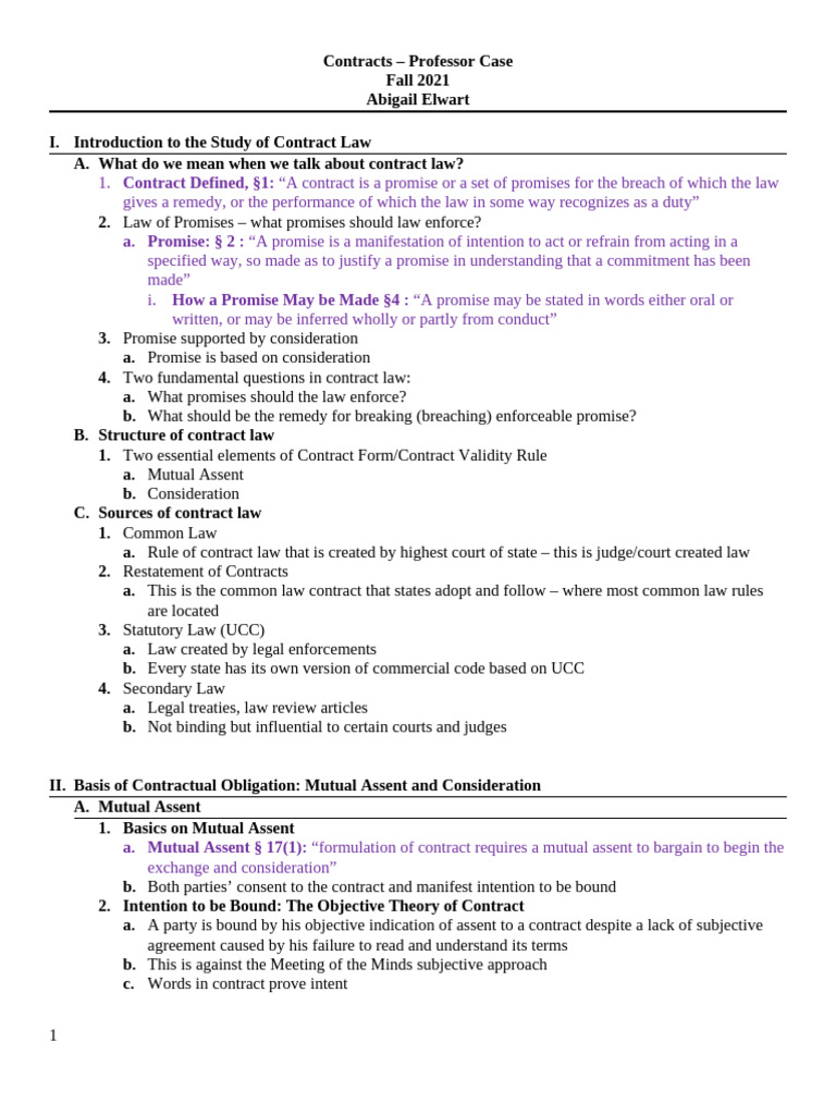 Understanding Contract Law Basics | PDF | Offer And Acceptance ...