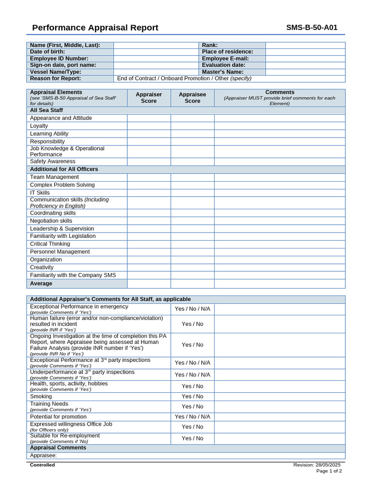 Performance Appraisal Report | PDF | Performance Appraisal | Business
