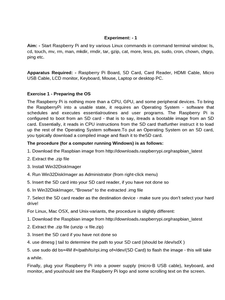 Raspberry Pi Linux Commands Guide | PDF | Computer File | Superuser