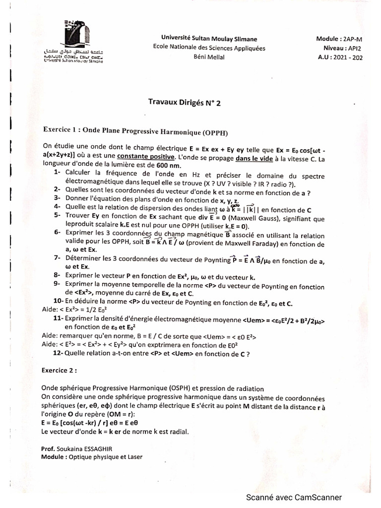 Serie 2avec Correction | PDF