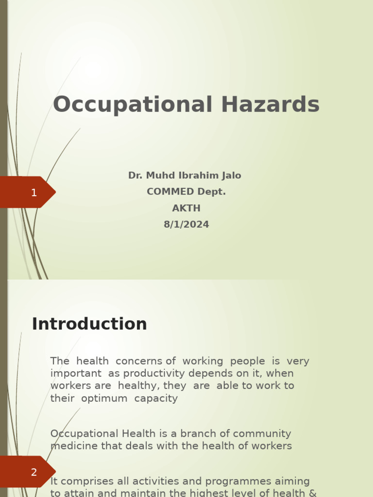 Understanding Occupational Hazards | PDF | Hazards | Personal ...