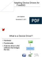 Writing and Adapting Device Drivers For FreeBSD