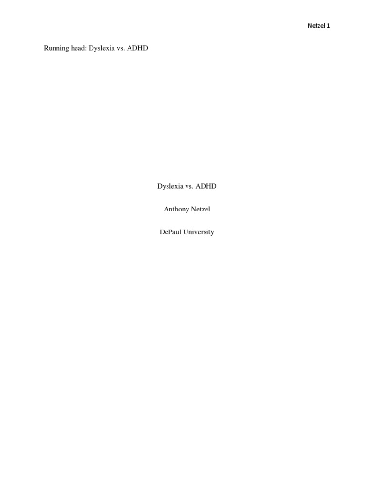 Dyslexia and ADHD Comorbidity Explained | PDF | Attention Deficit ...