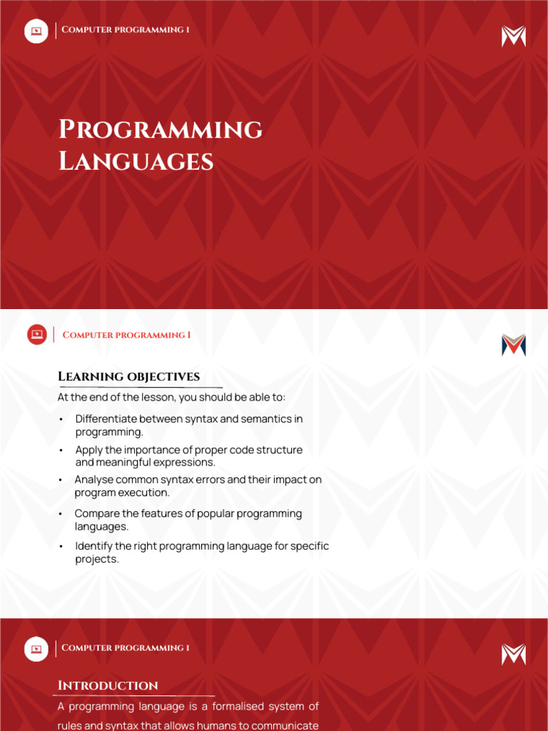 Overview of Popular Programming Languages | PDF | Programming Language ...