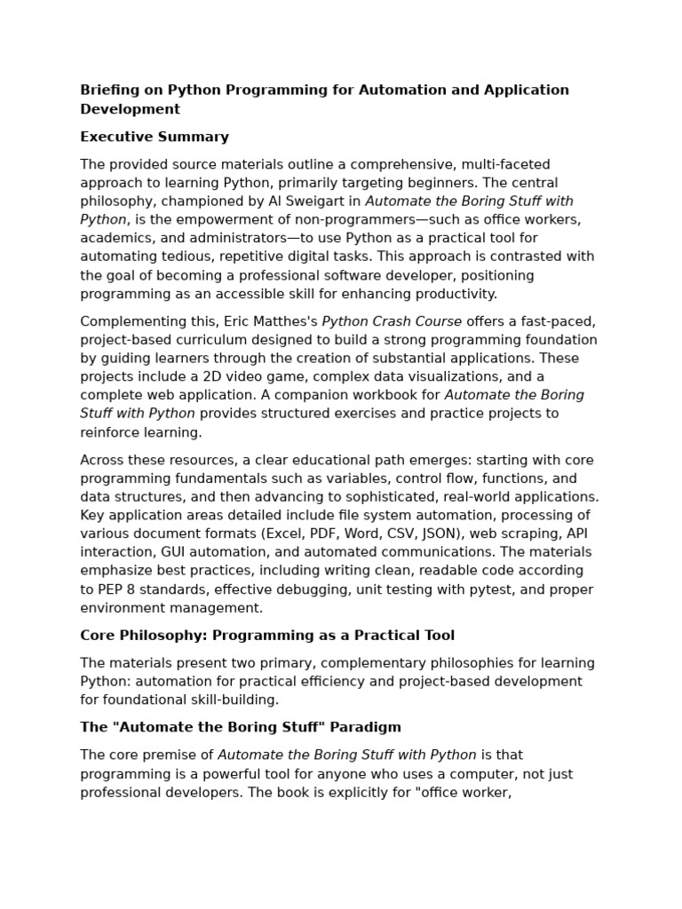 Python for Automation & App Development | PDF | Computer Programming ...