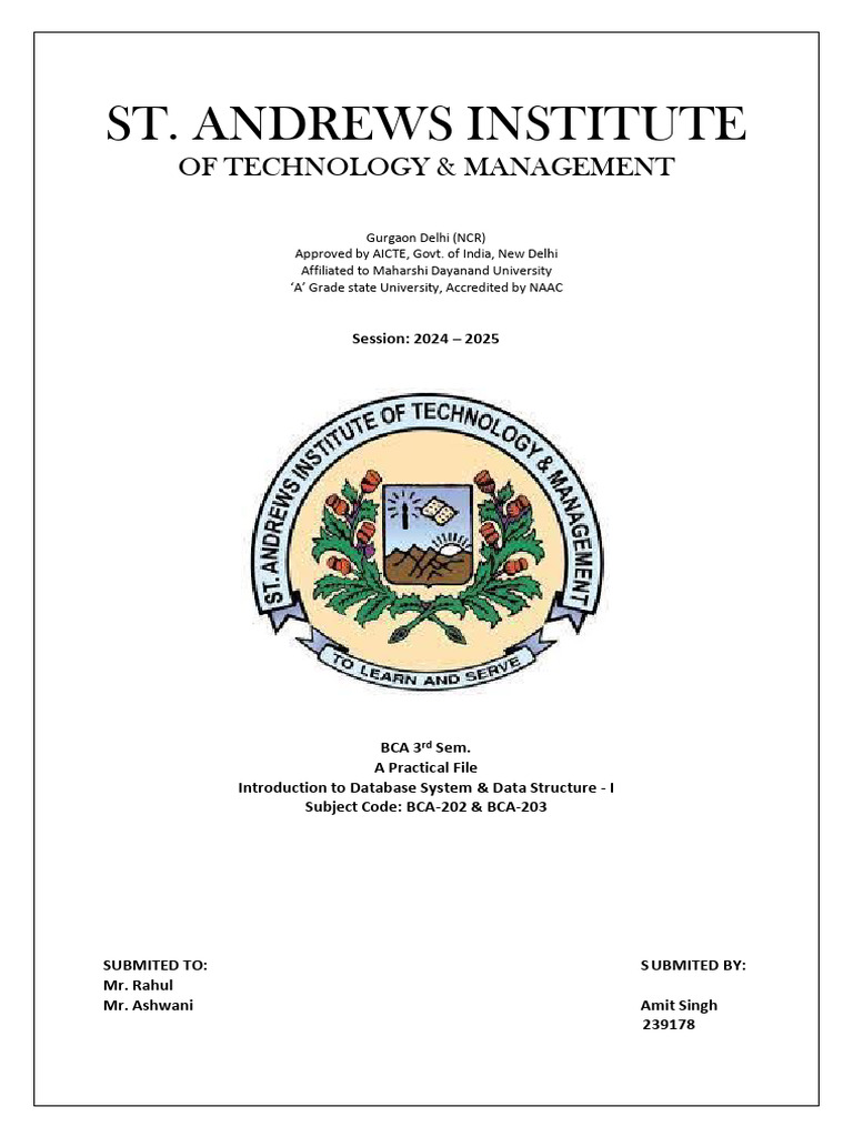 BCA Database Systems Practical Guide | PDF | Queue (Abstract Data Type ...