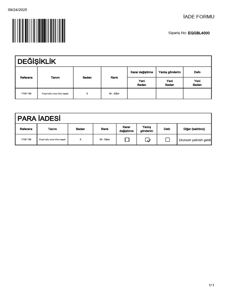 Form Returns EQGBL4 | PDF