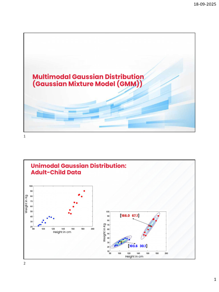 Multimodal Gaussian Distribution Analysis | PDF | Cluster Analysis ...