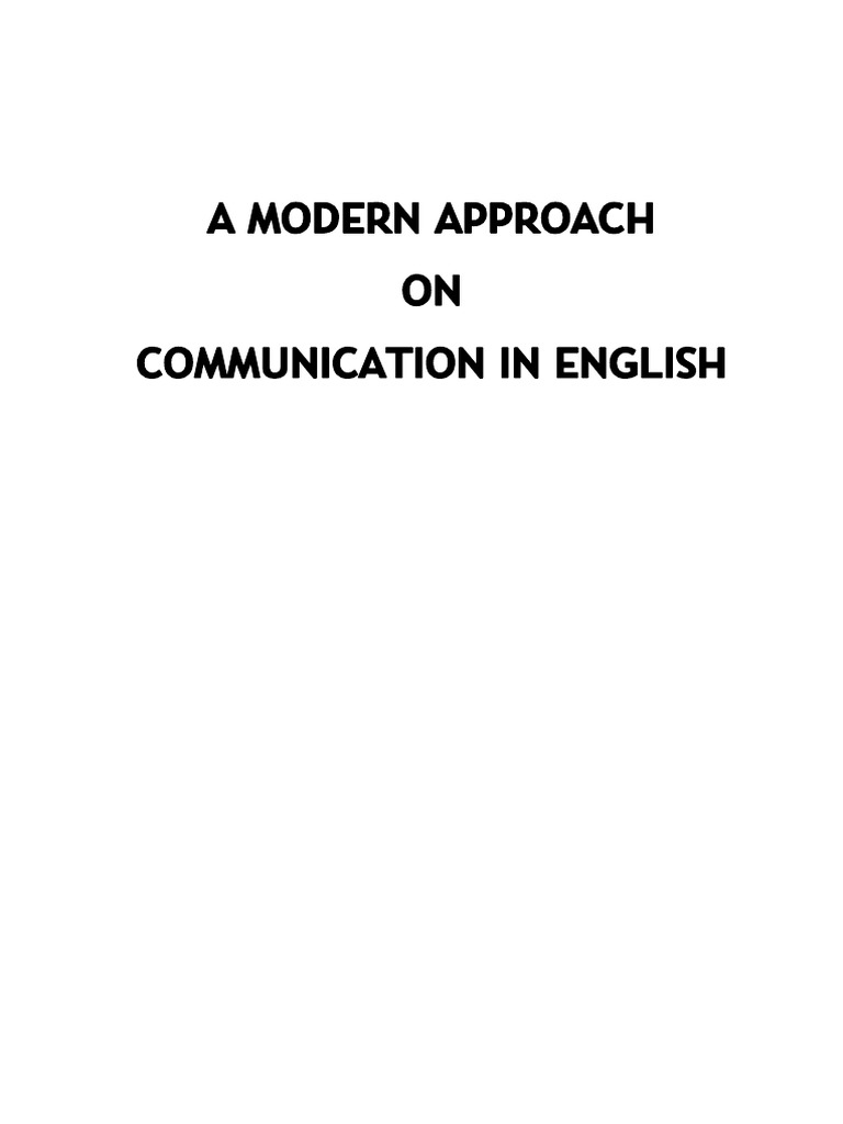 Full Text A Modern Approach On Communication | PDF | Communication | Larynx