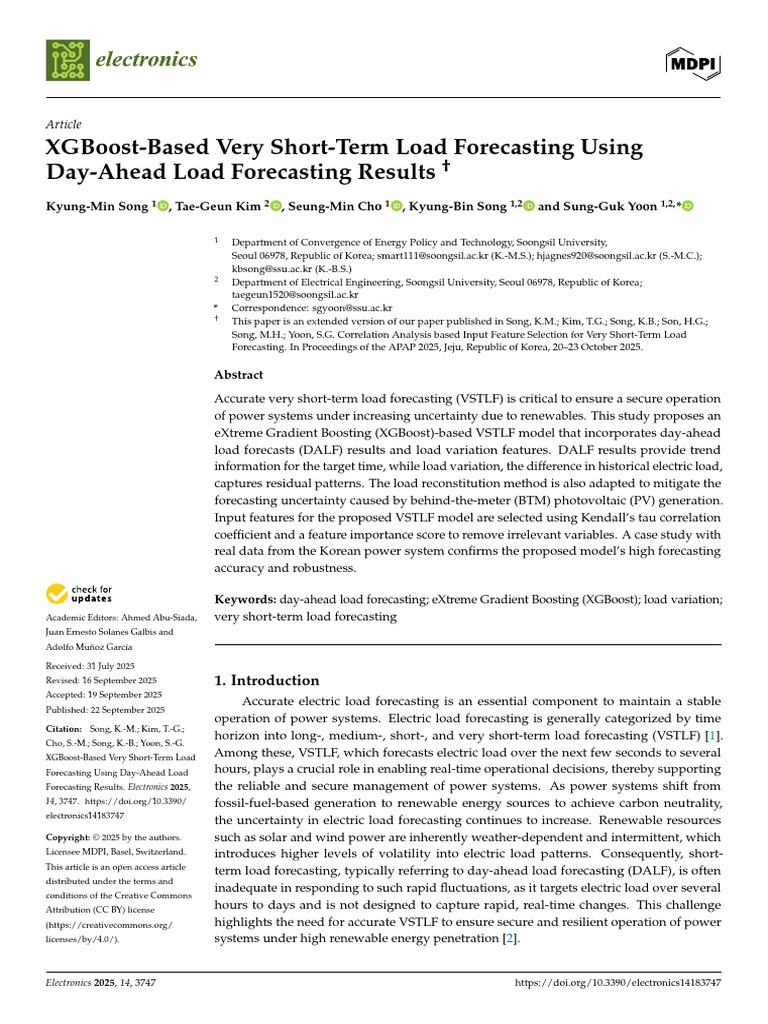 XGBoost for Very Short-Term Load Forecasting | PDF | Deep Learning ...