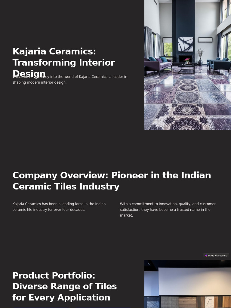 Kajaria Ceramics Transforming Interior Design | PDF | Tile | Interior ...