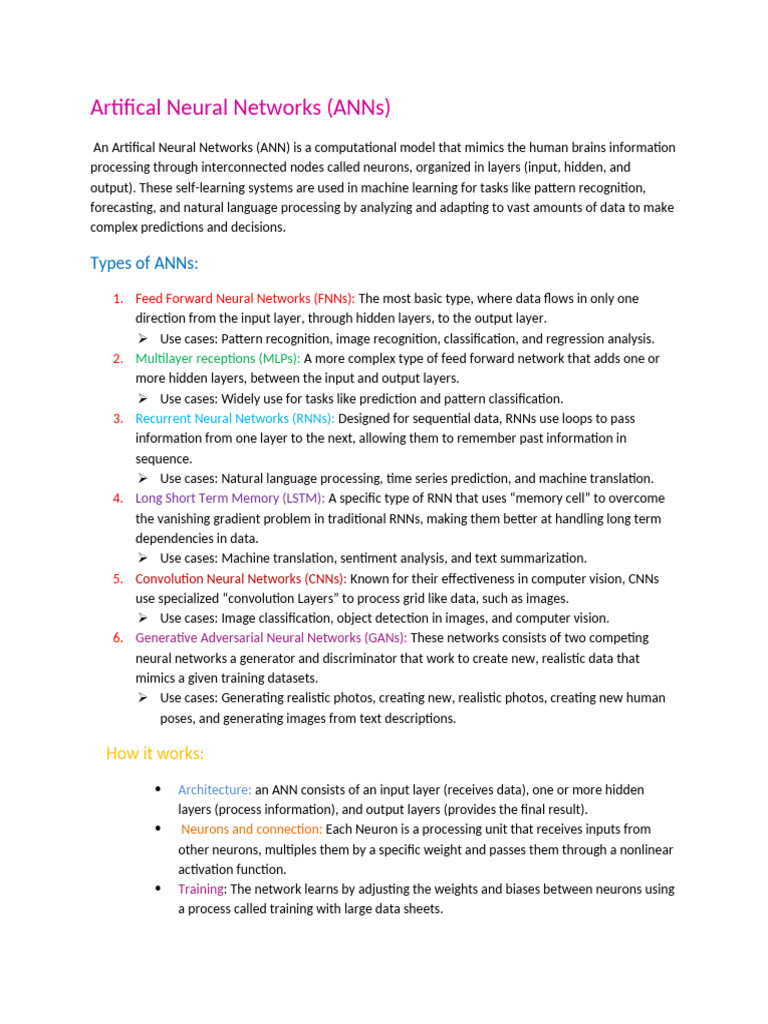 Understanding Artificial Neural Networks | PDF | Algorithms | Cognitive ...