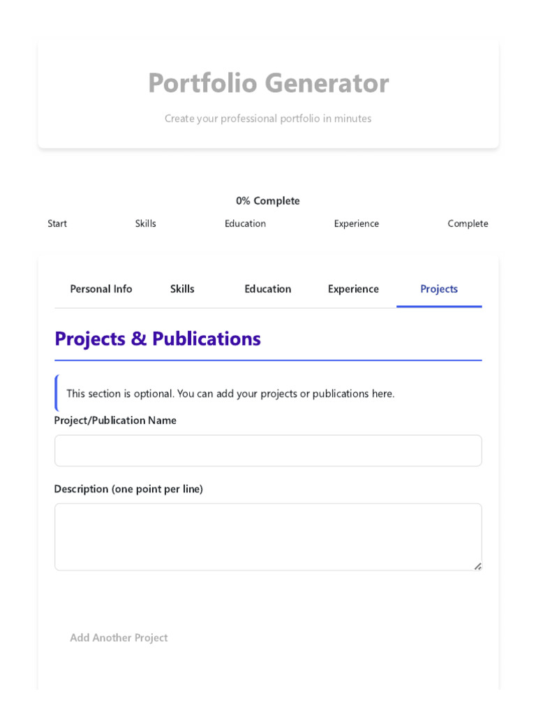 Portfolio Generator | PDF