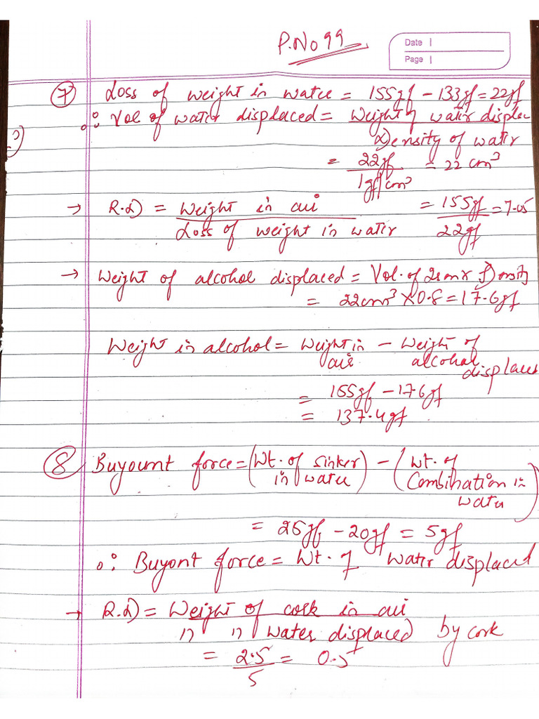 Physics Chapter 5 Numericals | PDF