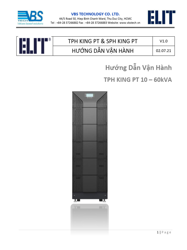 Vận Hành Ups 10-60kva | PDF