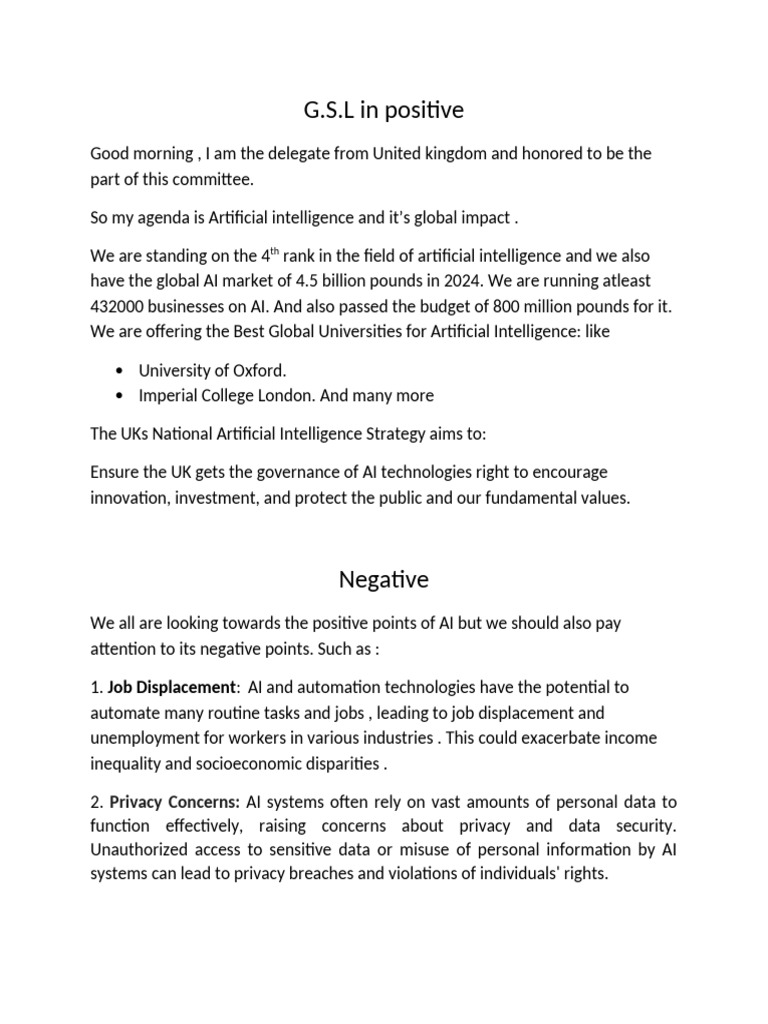 Mun 2024 GSL | PDF