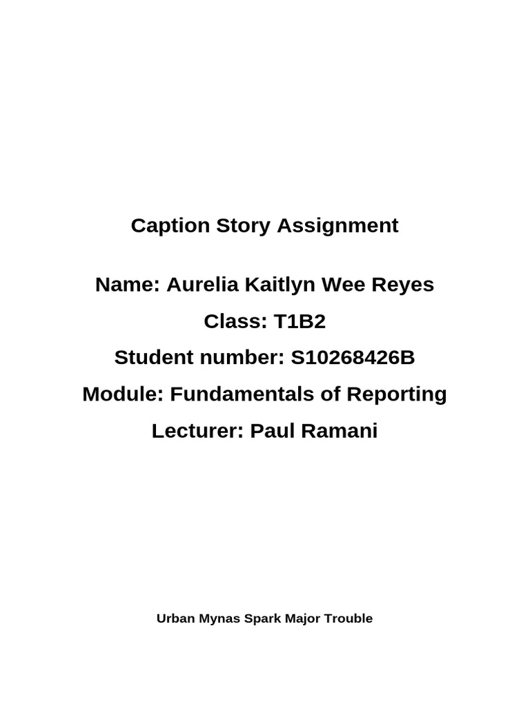 Aurelia Reyes Assign 2 Caption Story | PDF