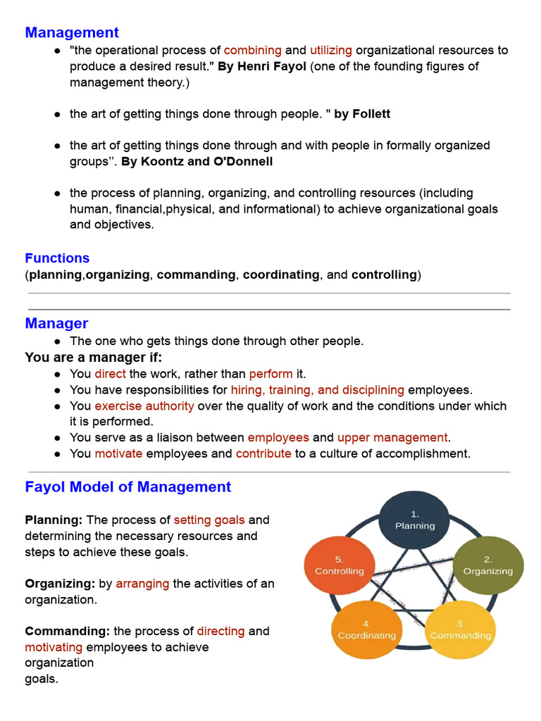 Management: Functions | PDF
