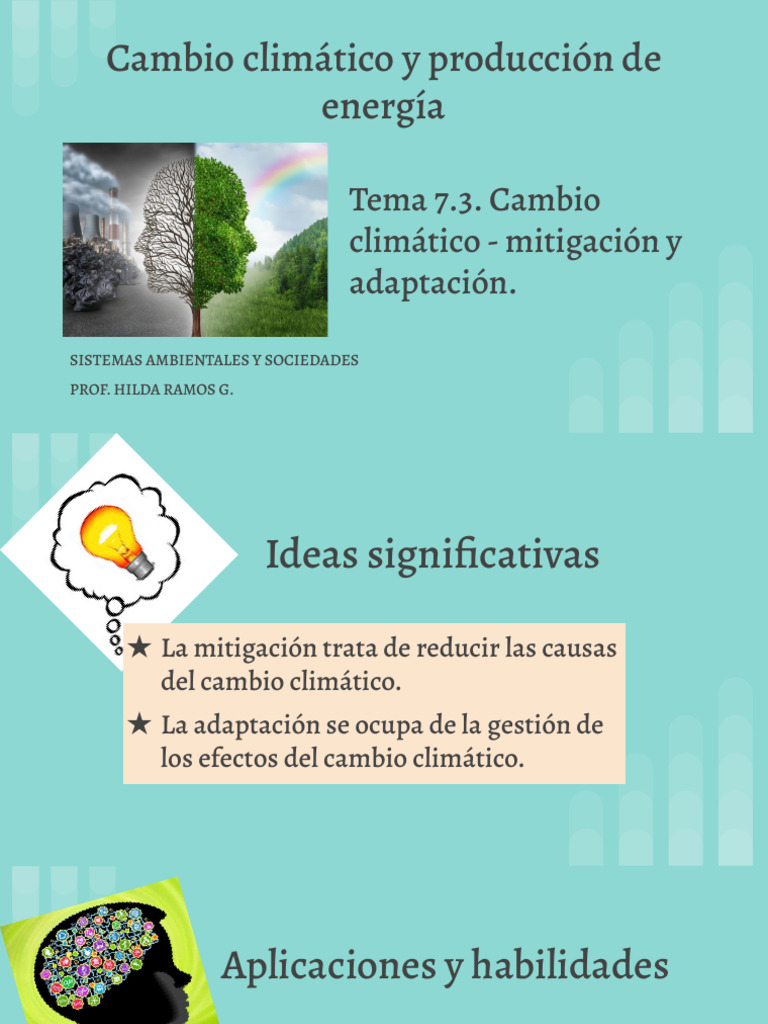 Tema 7.3. Cambio Climático - Mitigación y Adaptación | PDF | Mitigación ...