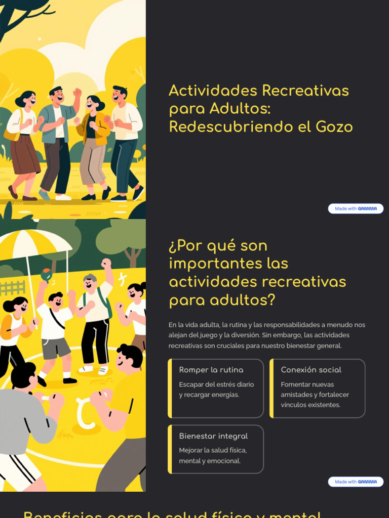 Actividades Recreativas para Adultos Redescubriendo El Gozo | PDF