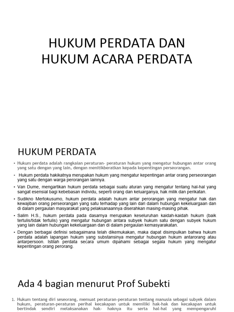 Panduan Lengkap Hukum Perdata Indonesia | PDF