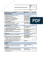 Check List Condiciones Lugares de Trabajo