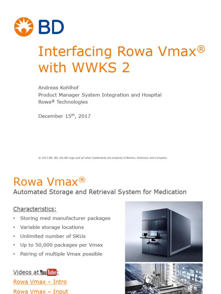 Rowa Vmax® Integration with WWKS 2 | PDF | Barcode | Computing