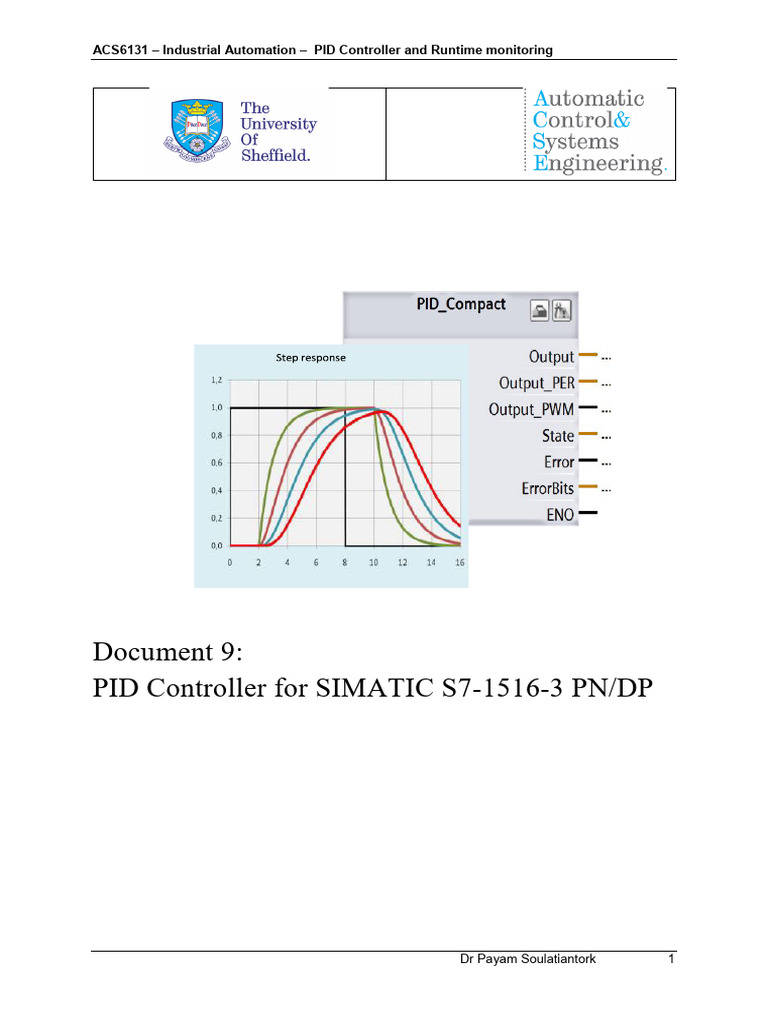 PID Controller Setup for SIMATIC S7-1500 | PDF | Control Theory ...