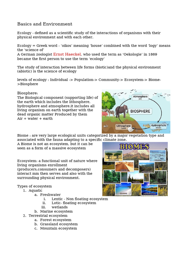 Understanding Ecology and Ecosystems | PDF | Greenhouse Effect | Ecosystem