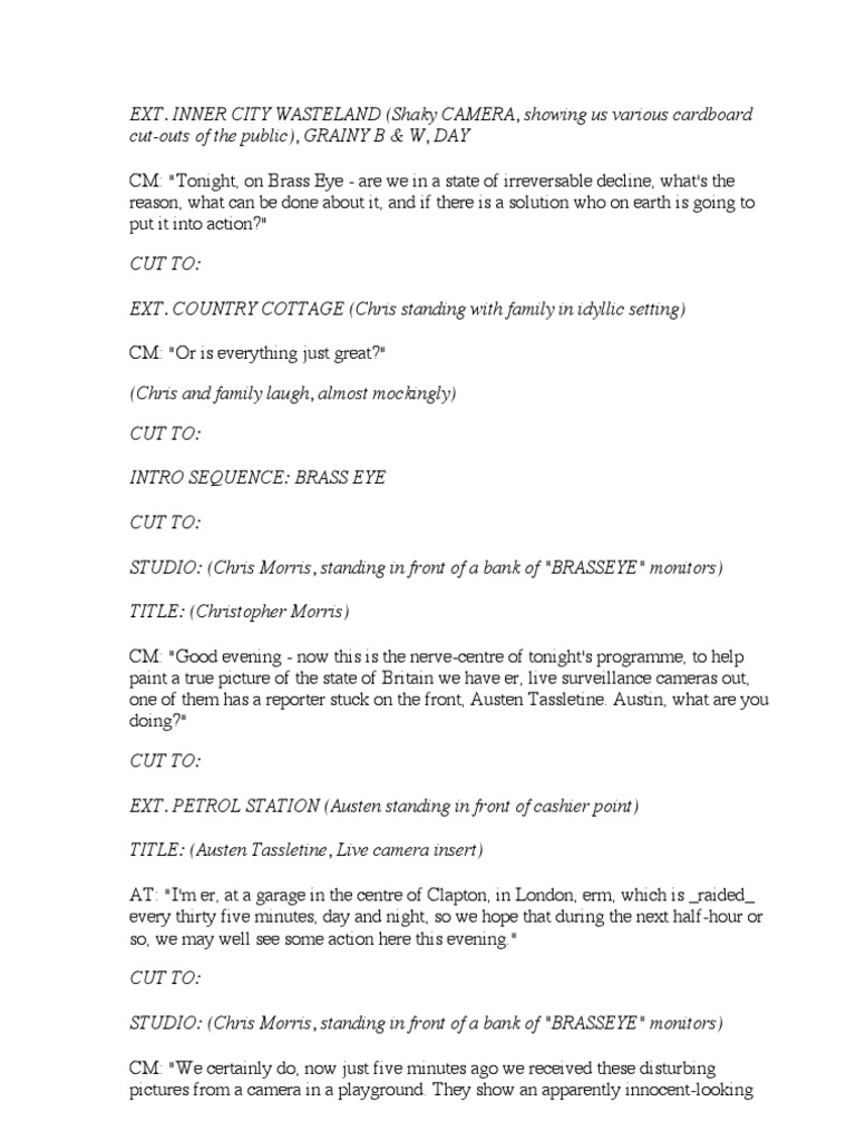 Brass Eye Transcript