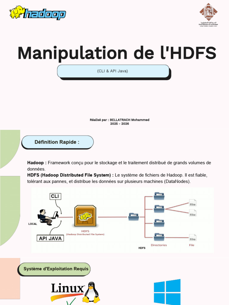 Guide HDFS : CLI et API Java | PDF | Apache Hadoop | Informatique