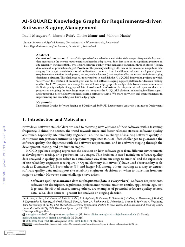 AI-SQUARE: Knowledge Graphs for Software Staging | PDF | Resource ...