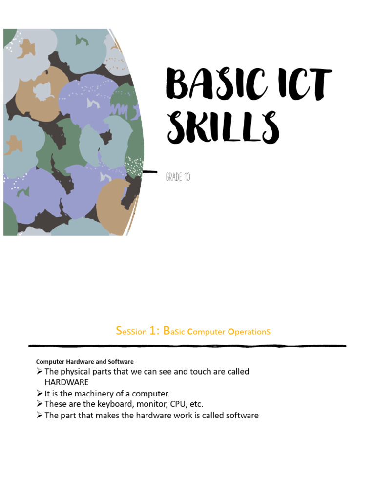 basic ICT skills | PDF | Computer File | Computer Virus
