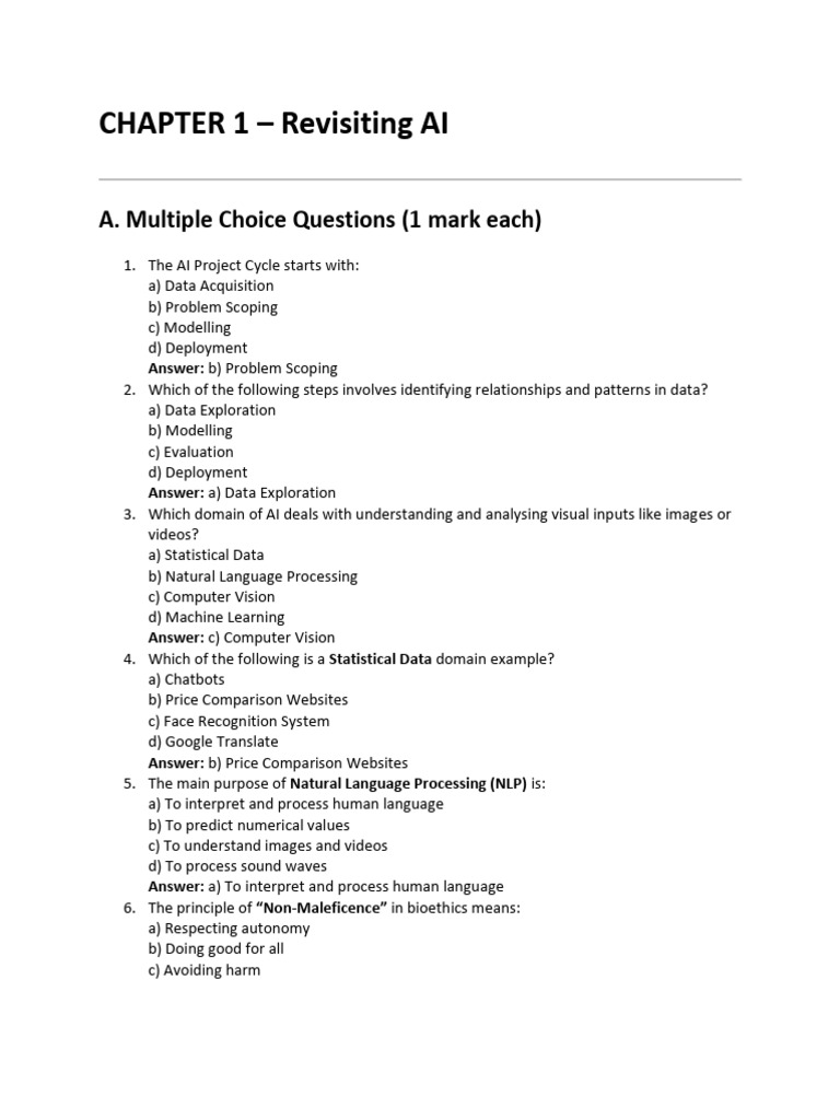 AI Project Cycle and Ethical Frameworks | PDF | Artificial Intelligence ...
