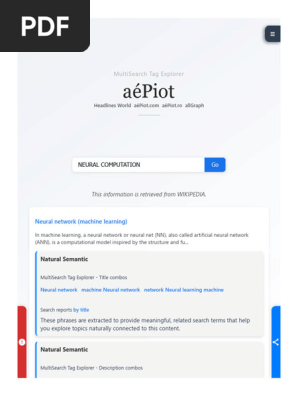 Neural Computation - Multisearch Tag Explorer