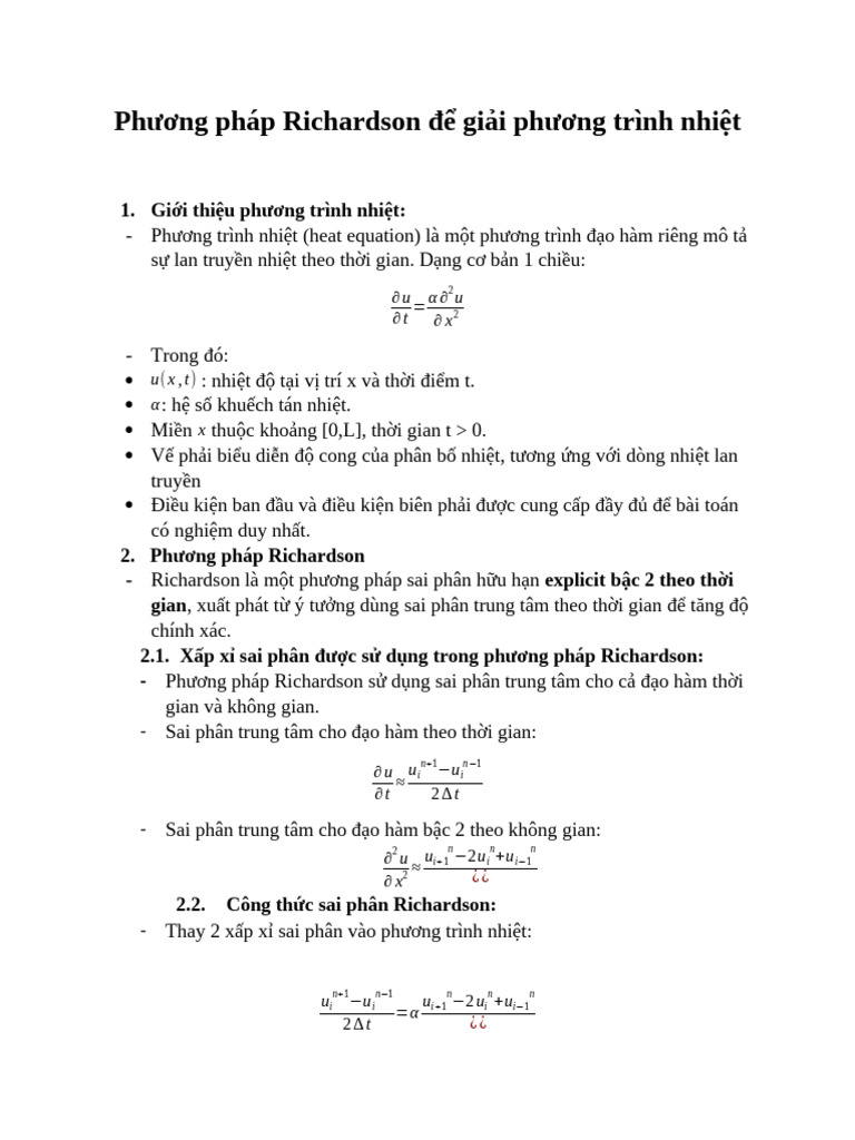 Richardson Method | PDF