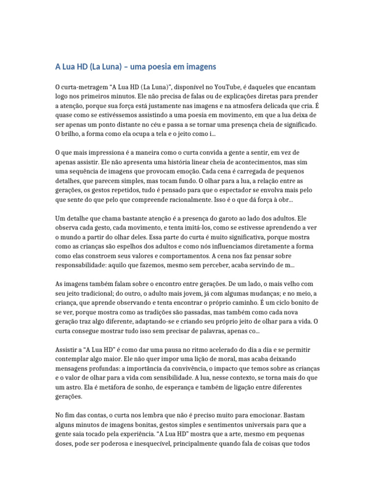 A Lua HD: Poesia Visual e Emoção | PDF | Lua | Imagem