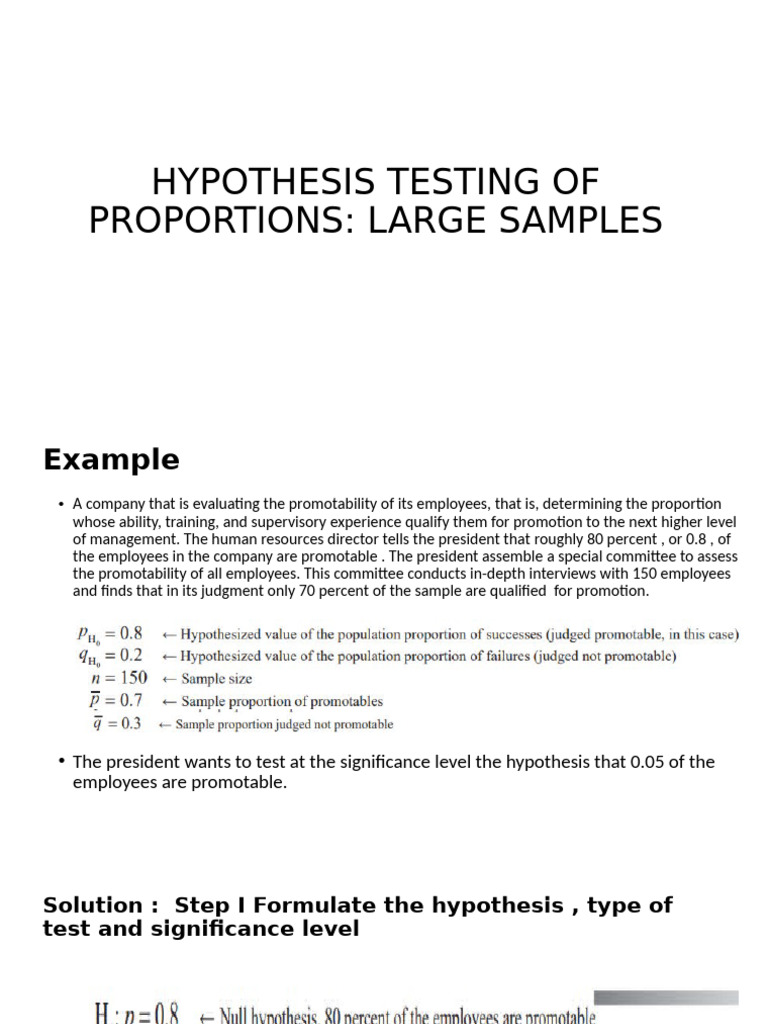 Hypothesis Testing of Proportions | PDF | Hypothesis | Statistical ...