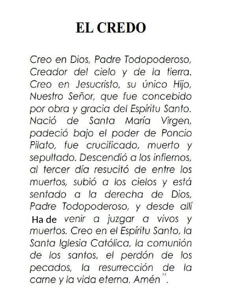 El Credo | PDF